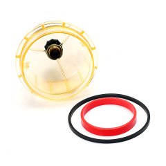 TRANSPARENT BOWL ASSEMBLY WITH REDFLOATI
